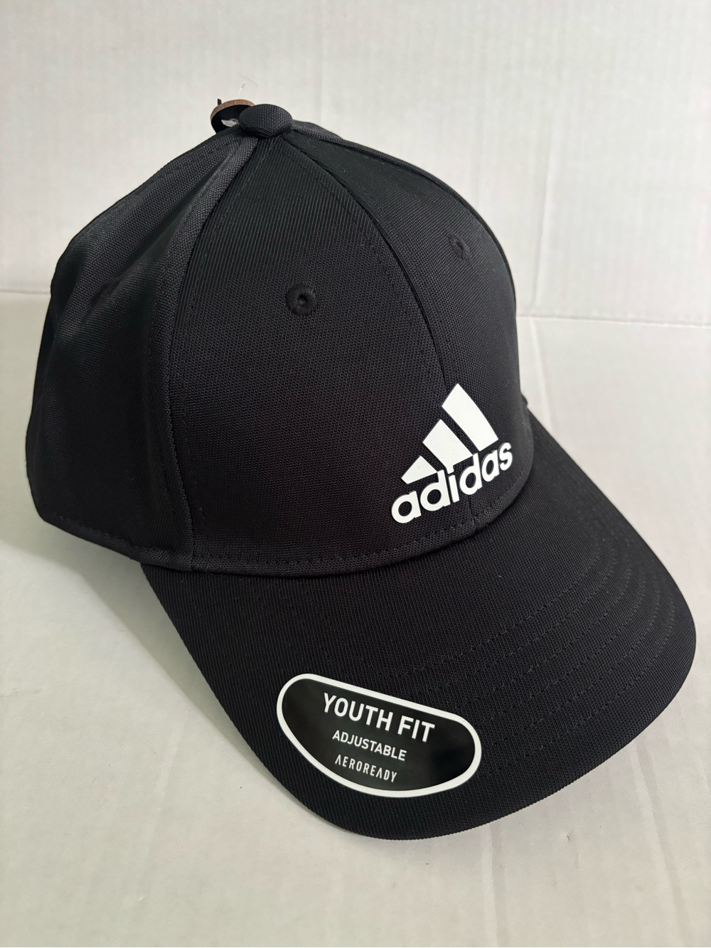 New! Adidas Youth Fit Adjustable Aeroready Cap Hat Black